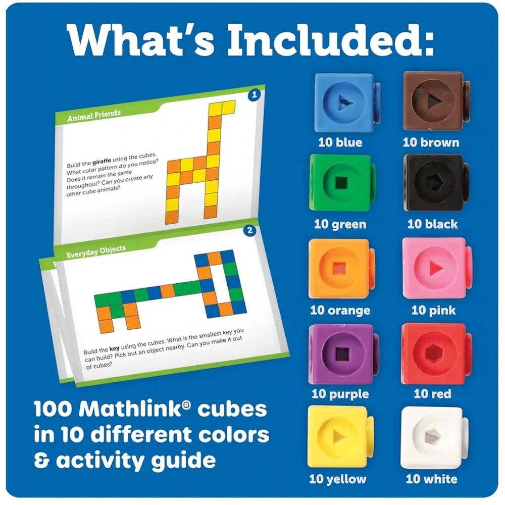Learning Resources MathLink Cubes Early Math Activity Set - Picture 5 of 6